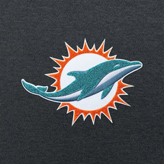 Miami Dolphins Antigua Victory Chenille Pullover Hoodie Charcoal