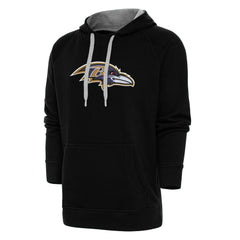 Baltimore Ravens Antigua Victory Chenille Pullover Hoodie Black