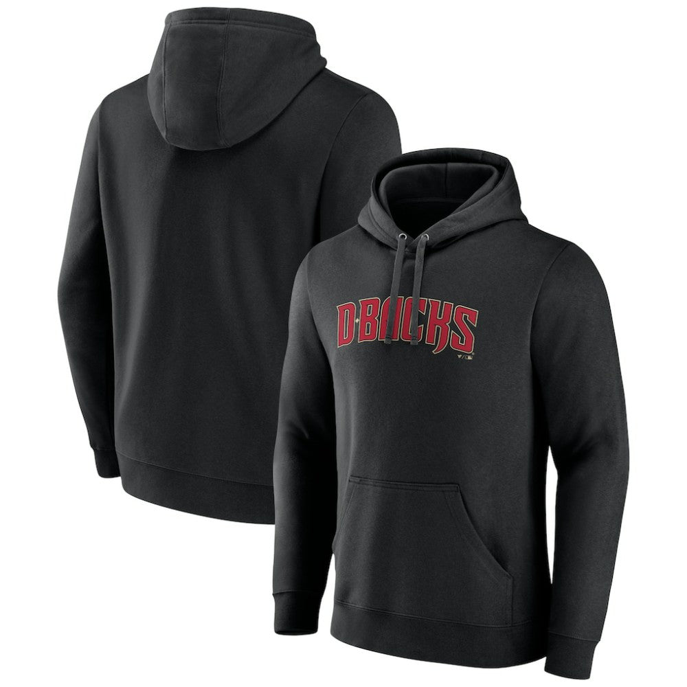 Arizona Diamondbacks Official Wordmark Pullover Hoodie - Black Hoodies