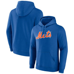 New York Mets Official Wordmark Pullover Hoodie - Royal Hoodies