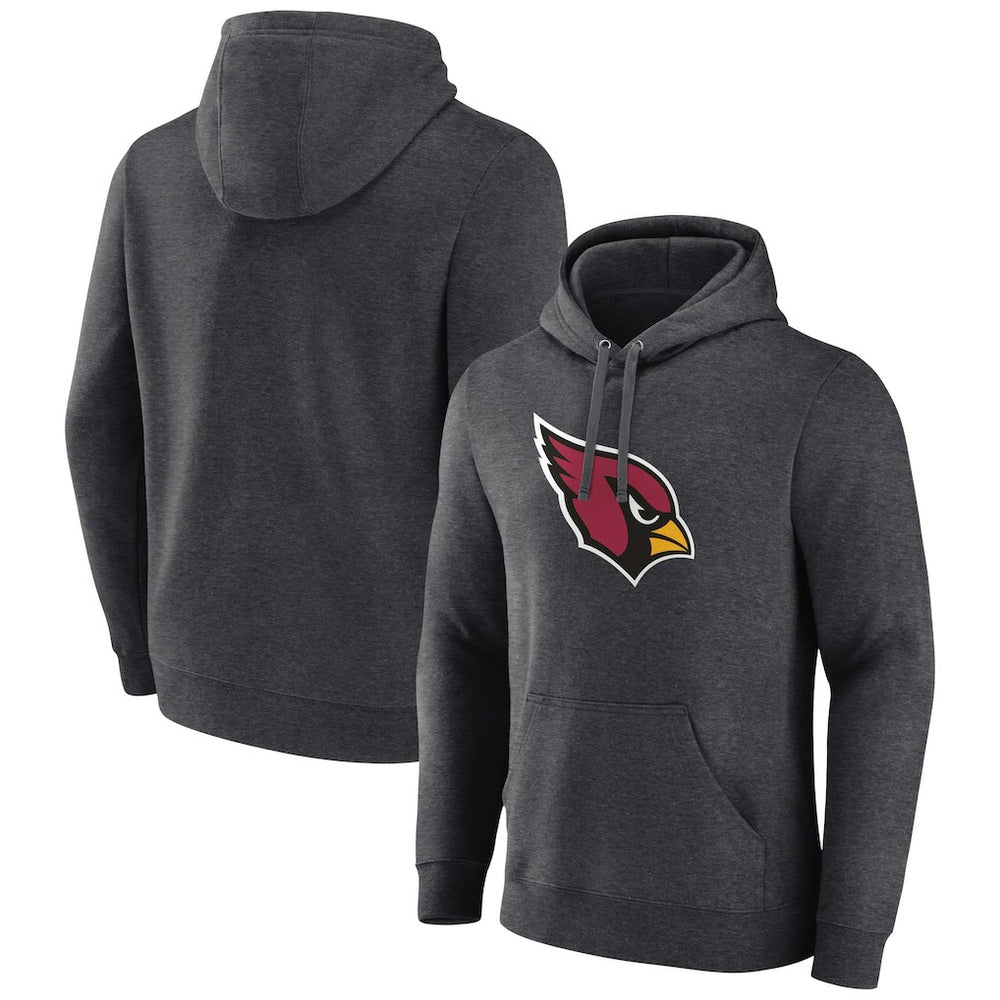 Arizona Cardinals Primary Team Logo Fitted Pullover Hoodie Charcoal