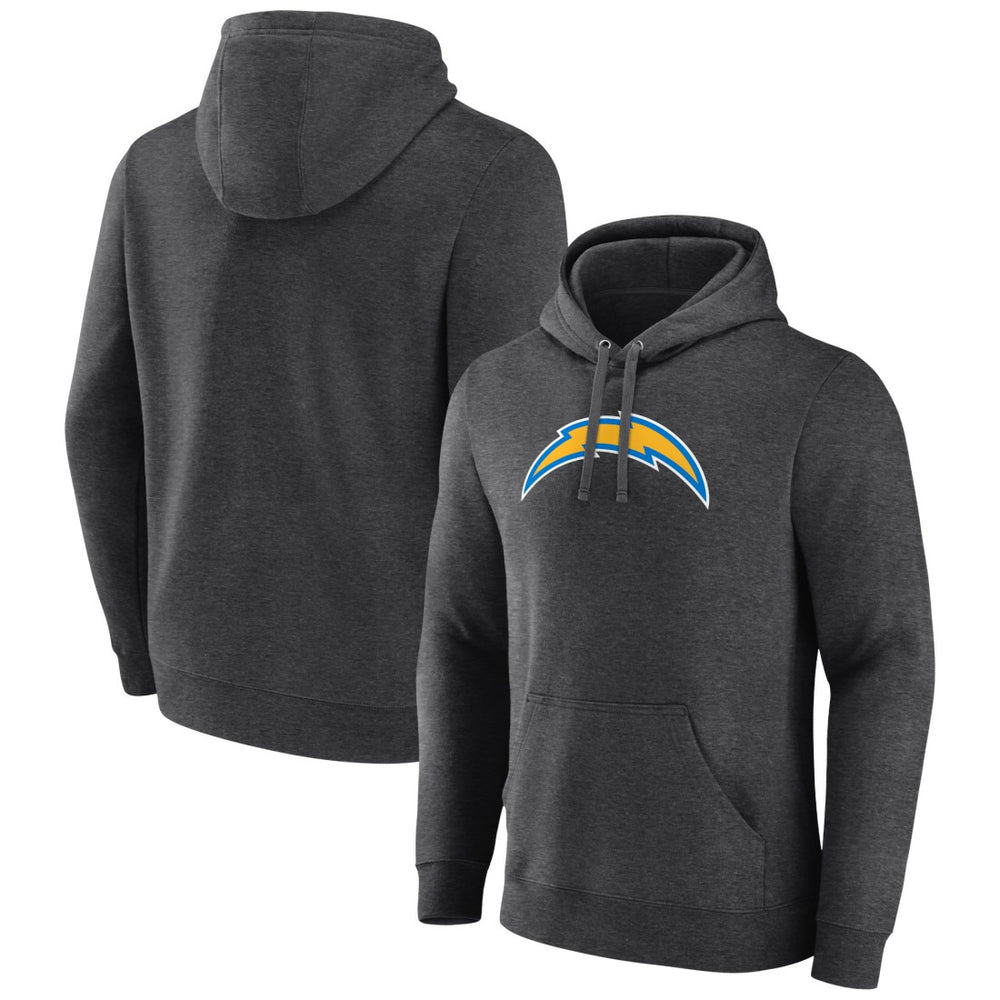 Los Angeles Chargers Primary Team Logo Fitted Pullover Hoodie Charcoal