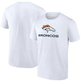 Denver Broncos Logo Team Lockup T-Shirt White