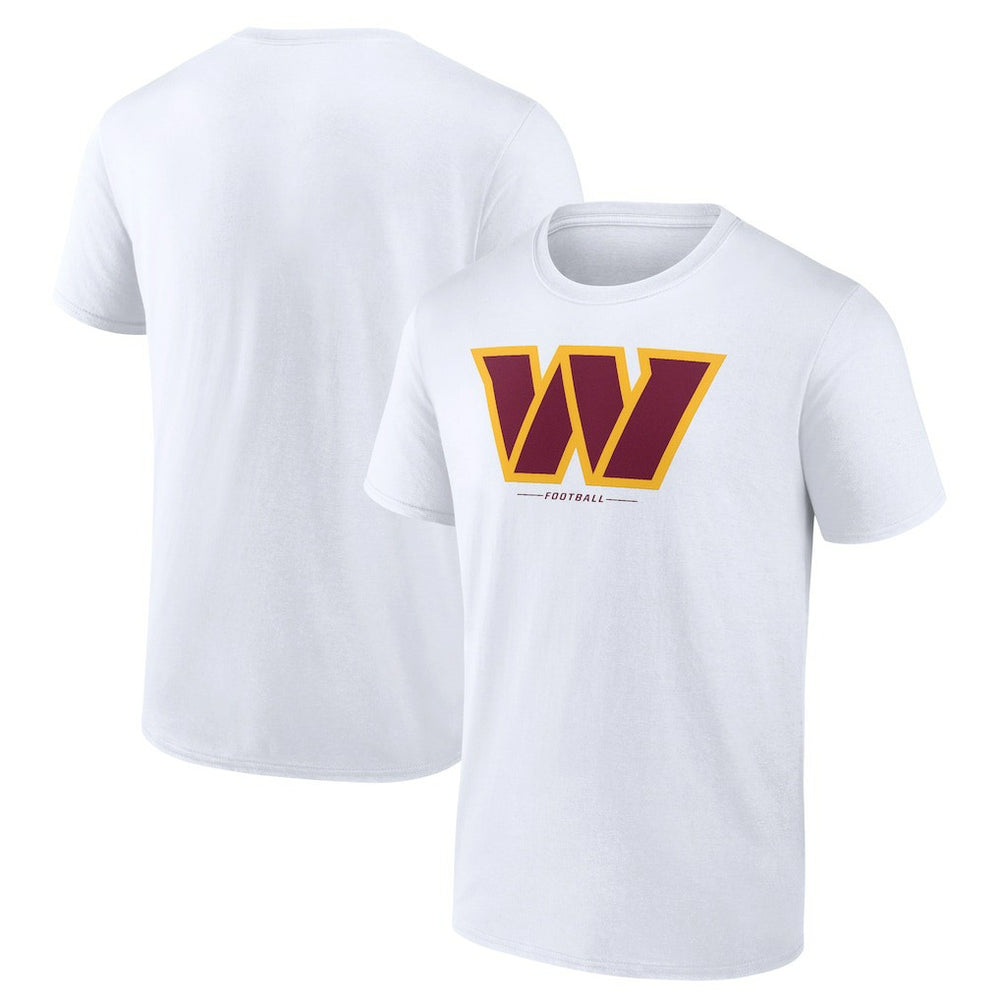 Washington Commanders Logo Team Lockup T-Shirt White