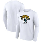 Jacksonville Jaguars Logo Team Lockup Long Sleeve T-Shirt White