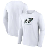 Philadelphia Eagles Logo Team Lockup Long Sleeve T-Shirt White