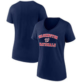 Washington Nationals Women's Heart and Soul T-Shirt - Navy T-shirts