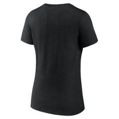 Cincinnati Reds Women's Heart and Soul V-Neck T-Shirt - Black T-shirts