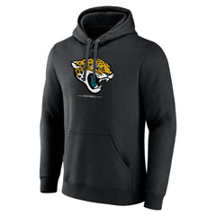 Jacksonville Jaguars Logo Team Lockup Fitted Pullover Hoodie Black