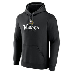Minnesota Vikings Primary Logo Team Lockup Fitted Pullover Hoodie Black