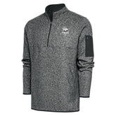 Minnesota Vikings Antigua Metallic Logo Fortune Quarter-Zip Jacket Heather Charcoal