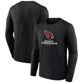 Arizona Cardinals Logo Team Lockup Long Sleeve T-Shirt Black