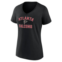 Atlanta Falcons Women's Victory Arch Team V-Neck T-Shirt Black