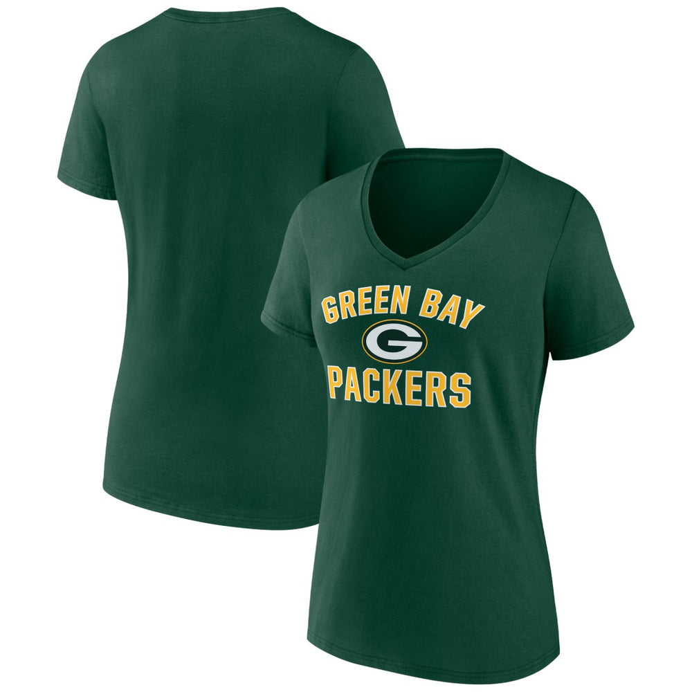 Green Bay Packers Women's Victory Arch Team V-Neck T-Shirt Green