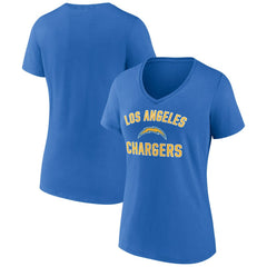 Los Angeles Chargers Women's Victory Arch Team V-Neck T-Shirt Powder Blue
