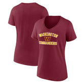 Washington Commanders Women's Victory Arch Team V-Neck T-Shirt Burgundy