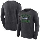 Seattle Seahawks Victory Arch Long Sleeve T-Shirt Charcoal