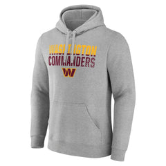 Washington Commanders Team Fade Out Fitted Pullover Hoodie Heather Gray