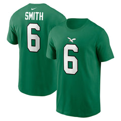 DeVonta Smith Philadelphia Eagles Alternate Player Name & Number T-Shirt Kelly Green