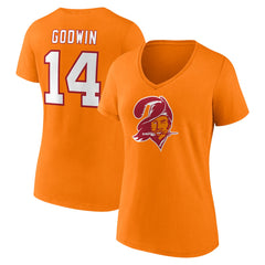 Chris Godwin Tampa Bay Buccaneers Women's Throwback Player Icon Name & Number T-Shirt Orange