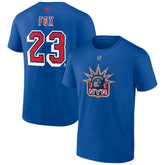 NHL Adam Fox New York Rangers Fanatics Special Edition 2.0 Name & Number T-Shirt - Blue