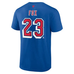 NHL Adam Fox New York Rangers Fanatics Special Edition 2.0 Name & Number T-Shirt - Blue