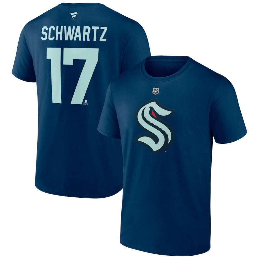 NHL Jaden Schwartz Seattle Kraken Fanatics Special Edition 2.0 Name & Number T-Shirt - Deep Sea Blue