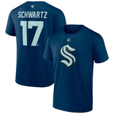 NHL Jaden Schwartz Seattle Kraken Fanatics Special Edition 2.0 Name & Number T-Shirt - Deep Sea Blue
