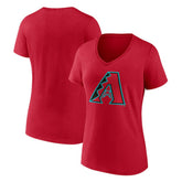 Arizona Diamondbacks Women's Official Logo V-Neck T-Shirt - Red T-shirts