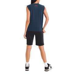 Cleveland Guardians DKNY Sport Women's Madison Tri-Blend Tank Top - Navy Tanks