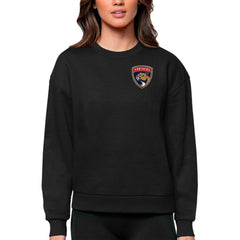 NHL Florida Panthers Antigua Women's Victory Crewneck Pullover Sweatshirt - Black