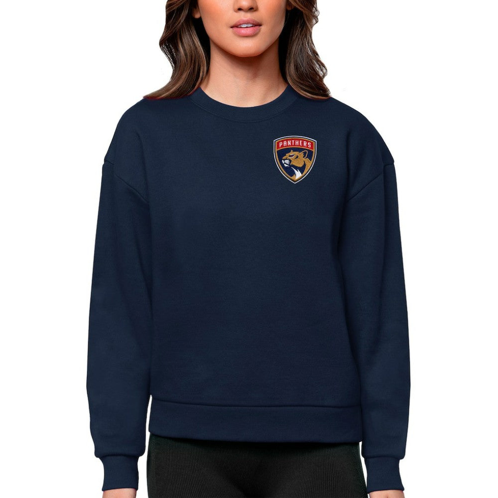 NHL Florida Panthers Antigua Women's Victory Crewneck Pullover Sweatshirt - Navy