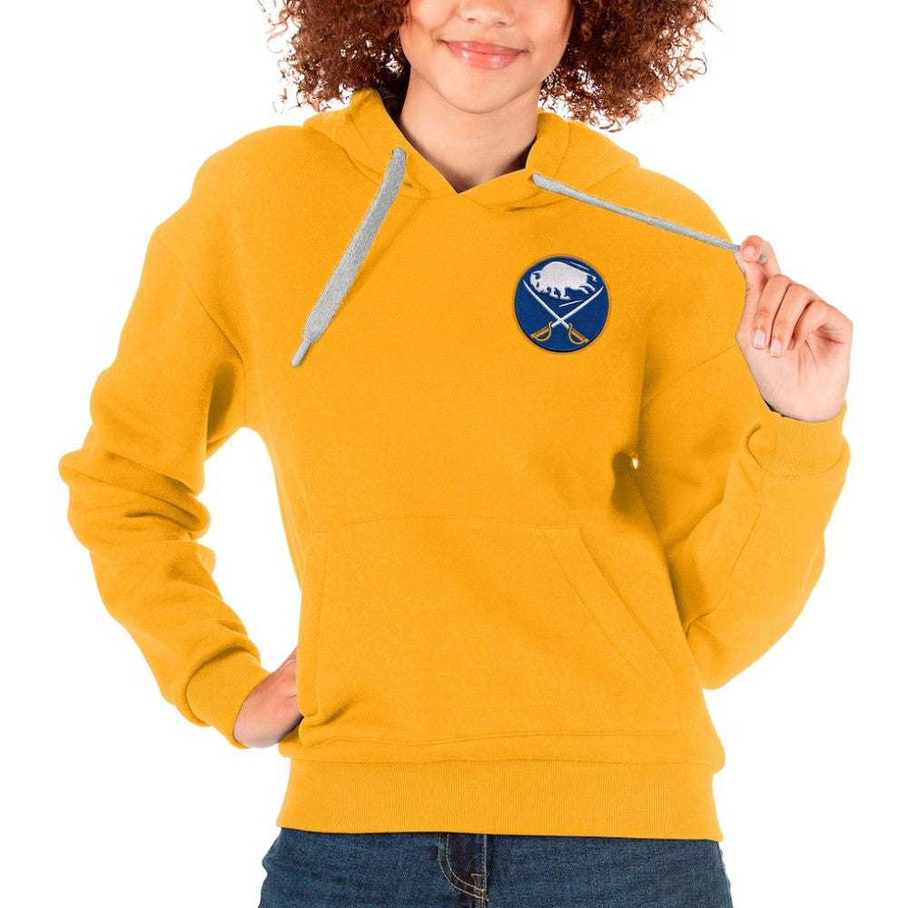 NHL Buffalo Sabres Antigua Women's Victory Pullover Hoodie - Gold