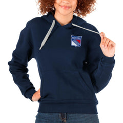 NHL New York Rangers Antigua Women's Victory Pullover Hoodie - Navy