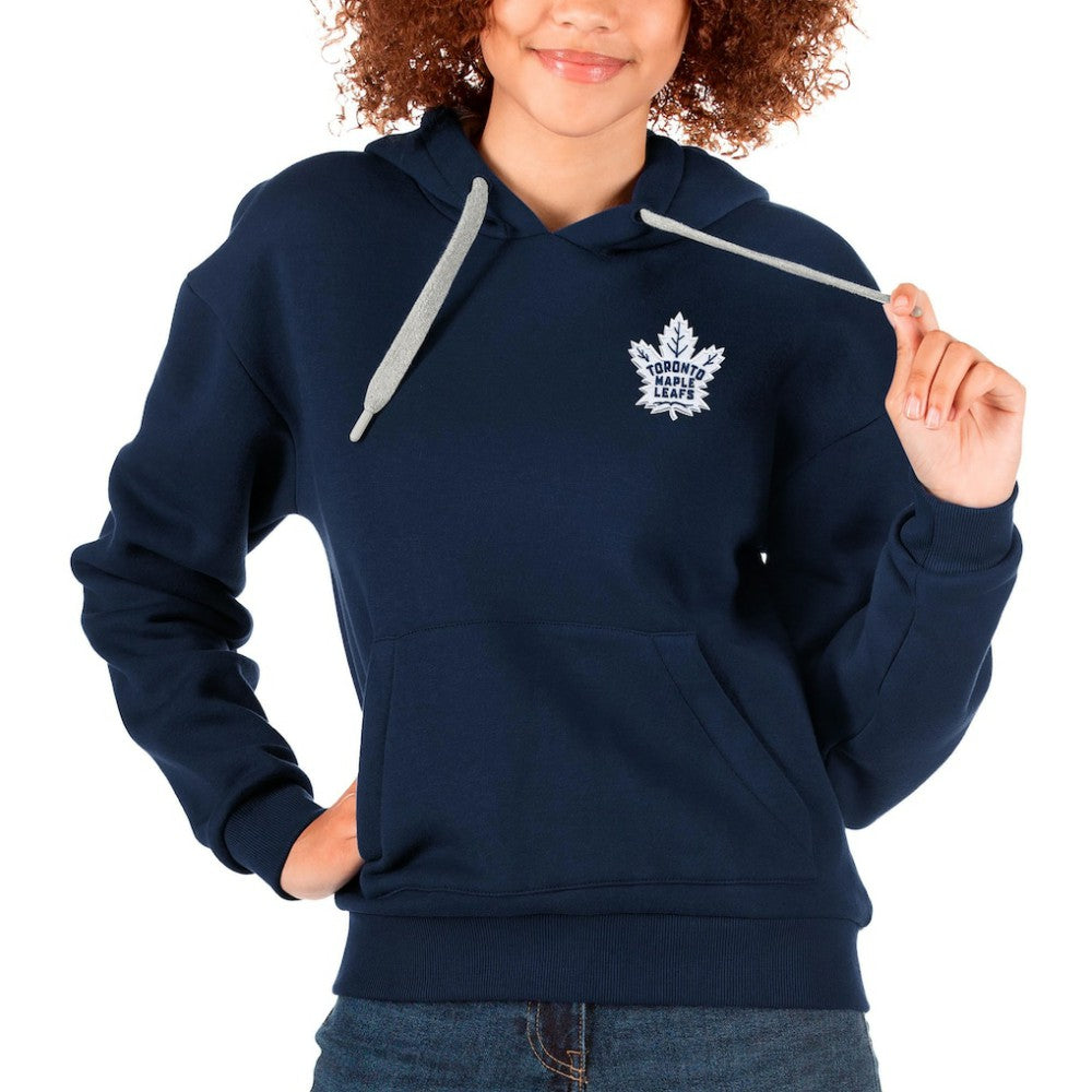 NHL Toronto Maple Leafs Antigua Women's Victory Pullover Hoodie - Navy