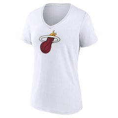 Miami Heat Women's Logo V-Neck T-Shirt White