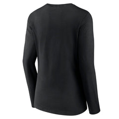 Milwaukee Bucks Women's Logo Long Sleeve V-Neck T-Shirt Black