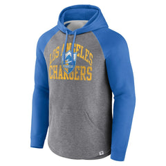 Los Angeles Chargers Favorite Arch Raglan Pullover Hoodie Heather Gray