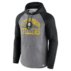 Pittsburgh Steelers Favorite Arch Raglan Pullover Hoodie Heather Gray
