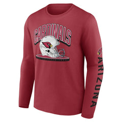 Arizona Cardinals Helmet Platform Long Sleeve T-Shirt Cardinal