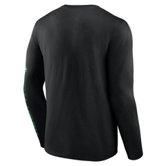 New York Jets Helmet Platform Long Sleeve T-Shirt Black