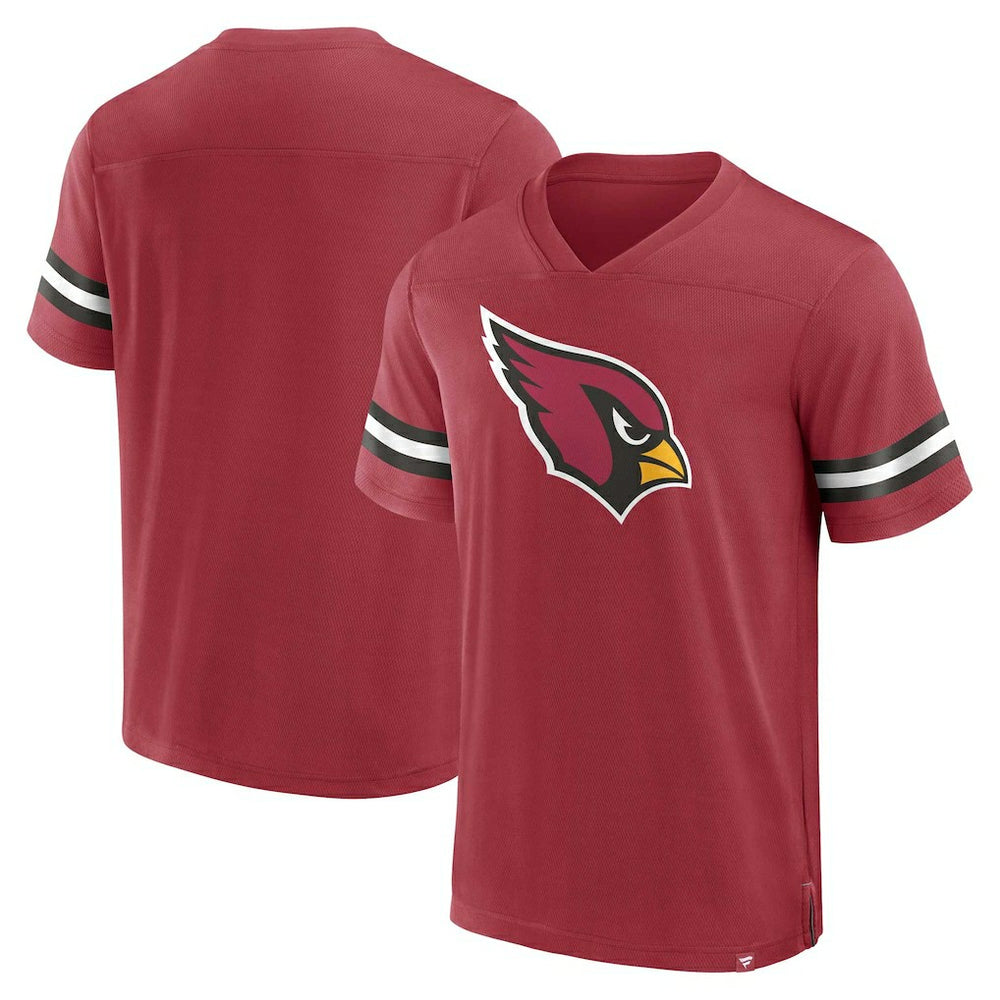 Arizona Cardinals Jersey Tackle V-Neck T-Shirt Cardinal