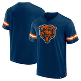 Chicago Bears Jersey Tackle V-Neck T-Shirt Navy