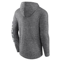 Las Vegas Raiders Pill Stack Long Sleeve Hoodie T-Shirt Heather Charcoal
