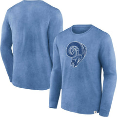 Los Angeles Rams Washed Primary Long Sleeve T-Shirt Heather Royal