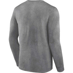 New Orleans Saints Washed Primary Long Sleeve T-Shirt Heather Charcoal