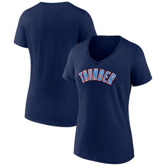 Oklahoma City Thunder Women's Wordmark V-Neck T-Shirt Navy
