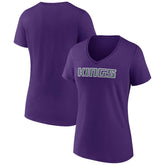Sacramento Kings Women's Wordmark V-Neck T-Shirt Purple