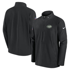 New York Jets Sideline Coach Half-Zip Jacket Black