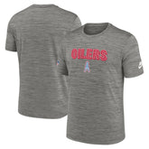 Tennessee Titans Oilers Throwback Sideline Alternate Performance T-Shirt Heather Charcoal